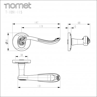 TUCANA T-1091-115.G10 шлифованная старая латунь